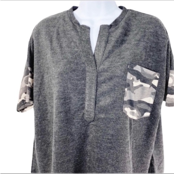 L LOVE camo short sleeve top M - Picture 5 of 11